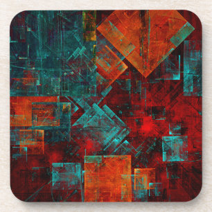 Abstraktes, modernes, Cooles künstlerisches Muster Getränkeuntersetzer