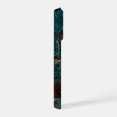 Abstraktes, modernes, Cooles künstlerisches Muster iPhone Hülle (Rechte Seite)