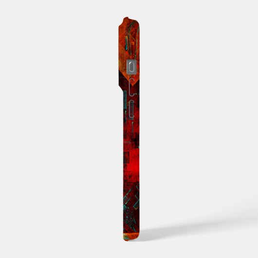 Abstraktes, modernes, Cooles künstlerisches Muster iPhone Hülle (Linke Seite)