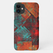 Abstraktes, modernes, Cooles künstlerisches Muster iPhone Hülle (Rückseite)