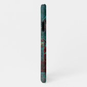 Abstraktes, modernes, Cooles künstlerisches Muster iPhone Hülle (Rechte Seite)