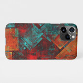 Abstraktes, modernes, Cooles künstlerisches Muster iPhone Hülle (Rückseite (Horizontal))