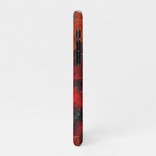 Abstraktes, modernes, Cooles künstlerisches Muster iPhone Hülle (Linke Seite)