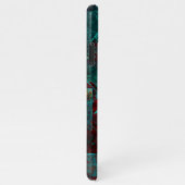 Abstraktes, modernes, Cooles künstlerisches Muster iPhone Hülle (Rechte Seite)