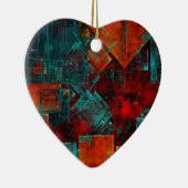 Abstraktes, modernes, Cooles künstlerisches Muster Keramik Ornament (Rechts)