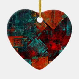 Abstraktes, modernes, Cooles künstlerisches Muster Keramik Ornament