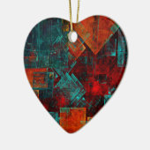 Abstraktes, modernes, Cooles künstlerisches Muster Keramik Ornament (Links)