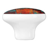 Abstraktes, modernes, Cooles künstlerisches Muster Keramikknauf (Seitenansicht)