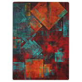 Abstraktes, modernes, Cooles künstlerisches Muster Klemmbrett (Rückseite)