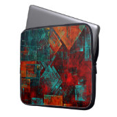Abstraktes, modernes, Cooles künstlerisches Muster Laptopschutzhülle (Vorderseite Links)