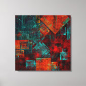 Abstraktes, modernes, Cooles künstlerisches Muster Leinwanddruck (Vorderseite)