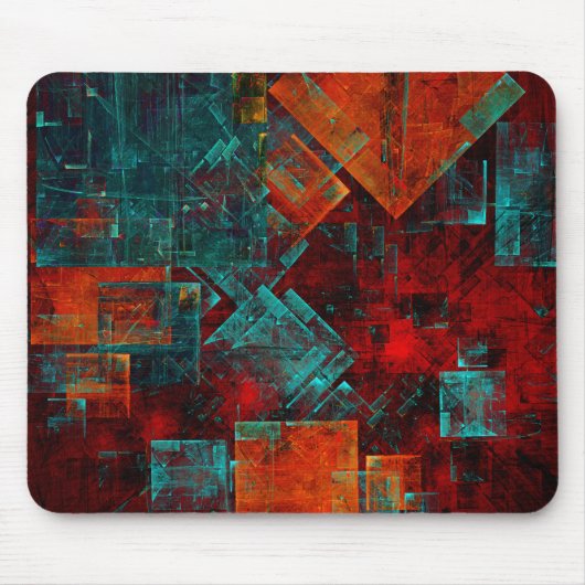 Abstraktes, modernes, Cooles künstlerisches Muster Mousepad (Vorne)