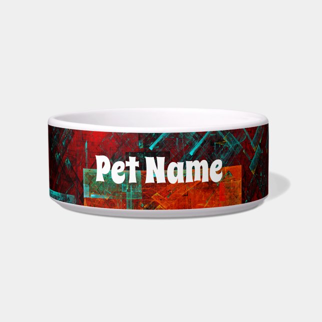 Abstraktes, modernes, Cooles künstlerisches Muster Napf (Vorderseite)