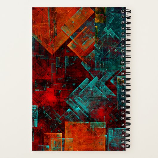Abstraktes, modernes, Cooles künstlerisches Muster Notizblock (Rückseite)