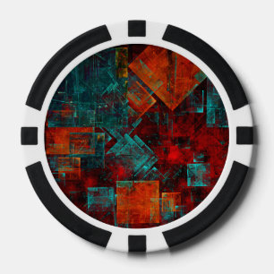 Abstraktes, modernes, Cooles künstlerisches Muster Pokerchips