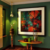 Abstraktes, modernes, Cooles künstlerisches Muster Poster