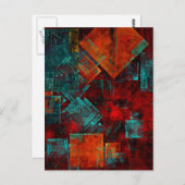 Abstraktes, modernes, Cooles künstlerisches Muster Postkarte (Vorne/Hinten)