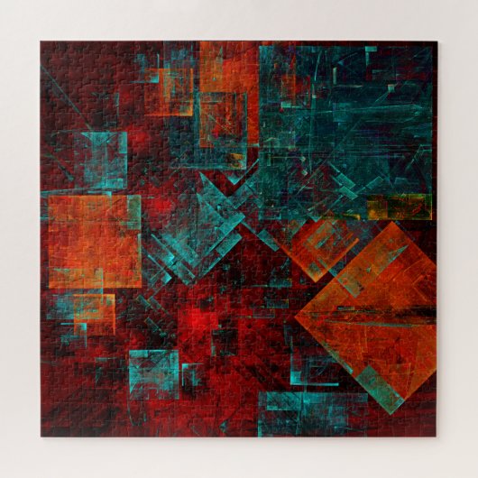 Abstraktes, modernes, Cooles künstlerisches Muster Puzzle (Horizontal)