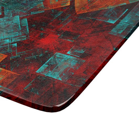 Abstraktes, modernes, Cooles künstlerisches Muster Schneidebrett (Ecke)