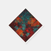 Abstraktes, modernes, Cooles künstlerisches Muster Serviette (Ecke)