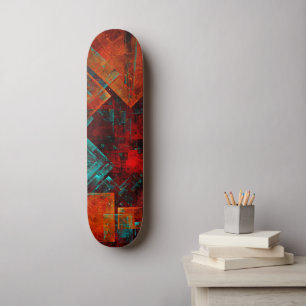Abstraktes, modernes, Cooles künstlerisches Muster Skateboard