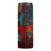 Abstraktes, modernes, Cooles künstlerisches Muster Thermosbecher (Rückseite)