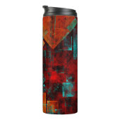 Abstraktes, modernes, Cooles künstlerisches Muster Thermosbecher (Nach rechts gedreht)