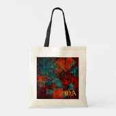 Abstraktes, modernes, Cooles künstlerisches Muster Tragetasche (Rückseite)