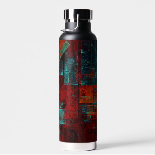 Abstraktes, modernes, Cooles künstlerisches Muster Trinkflasche (Rechts)