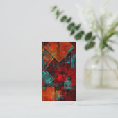 Abstraktes, modernes, Cooles künstlerisches Muster Visitenkarte (Stehend Vorderseite)