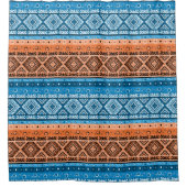 Abstraktes modernes Dekor mit geometrischen Orname Duschvorhang (Vorderseite)