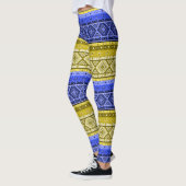 Abstraktes modernes Dekor mit geometrischen Orname Leggings (Links)