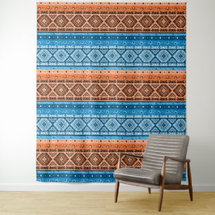 Abstraktes modernes Dekor mit geometrischen Orname Wandteppich