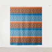 Abstraktes modernes Dekor mit geometrischen Orname Wandteppich (Vorderseite)