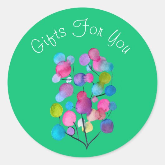 Abstraktes modernes Design Geschenkmarken Runder Aufkleber (Vorderseite)