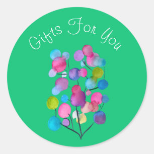 Abstraktes modernes Design Geschenkmarken Runder Aufkleber