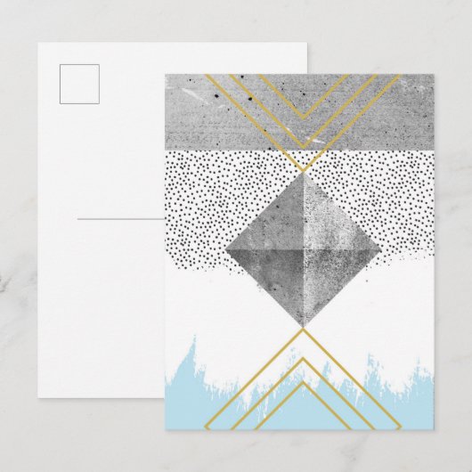 Abstraktes modernes Design Postkarte (Vorne/Hinten)