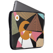 Abstraktes, modernes Dreiecke-Hintergrundbild Laptopschutzhülle (Vorne Rechts)