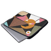 Abstraktes, modernes Dreiecke-Hintergrundbild Laptopschutzhülle (Vorne Knopf)