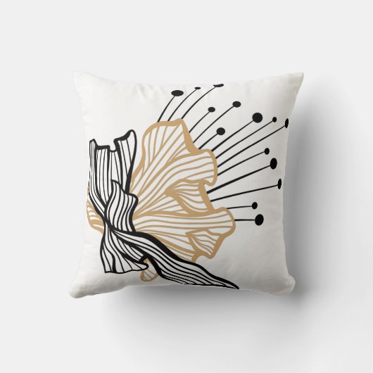 Abstraktes modernes Element Kissen (Rückseite)