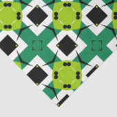 Abstraktes, modernes Emerald Lime Green & Black Mu Seidenpapier (Ausschnitt)