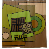 Abstraktes modernes geometrisches Muster Duschvorhang (Vorderseite)