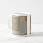 Abstraktes modernes geometrisches Muster Kaffeetasse (Vorderseite Links)