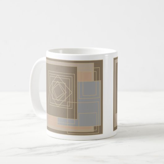 Abstraktes modernes geometrisches Muster Kaffeetasse (Vorderseite Links)