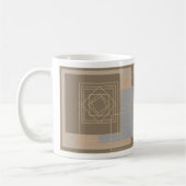Abstraktes modernes geometrisches Muster Kaffeetasse (Links)