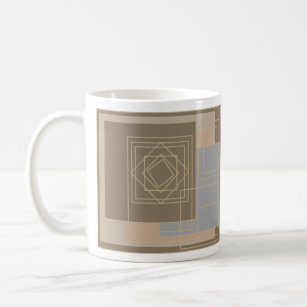 Abstraktes modernes geometrisches Muster Kaffeetasse