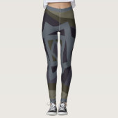 Abstraktes modernes geometrisches Muster Leggings (Vorderseite)