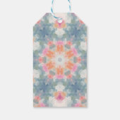 Abstraktes modernes geometrisches Ornamentalblau Geschenkanhänger (Rückseite)