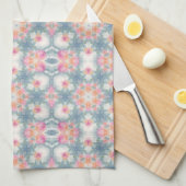 Abstraktes modernes geometrisches Ornamentalblau Geschirrtuch (Viertel Falte)