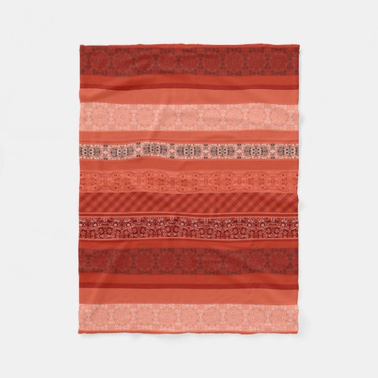 Abstraktes modernes geometrisches Retropflaster Fleecedecke (Vorderseite)